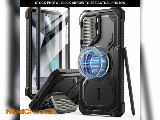 Lot 74-12847508 - i-Blason Armorbox for Samsung Galaxy S25 Ultra Case MagSafe with Camera Cover Stand [Military Protec...