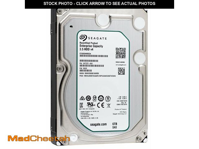 Lot 74-13548157 - Seagate Enterprise Capacity 3.5 HDD| ST6000NM0034 | 6TB 7.2K RPM SAS 12Gb/s 128MB Cache 3.5' | 512n ...