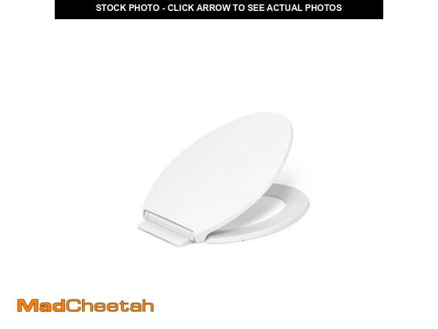 Lot 74-12797111 - KOHLER Highline Elongated Grip Tight Bumpers, Soft Close Toilet Seat in White - UNUSED