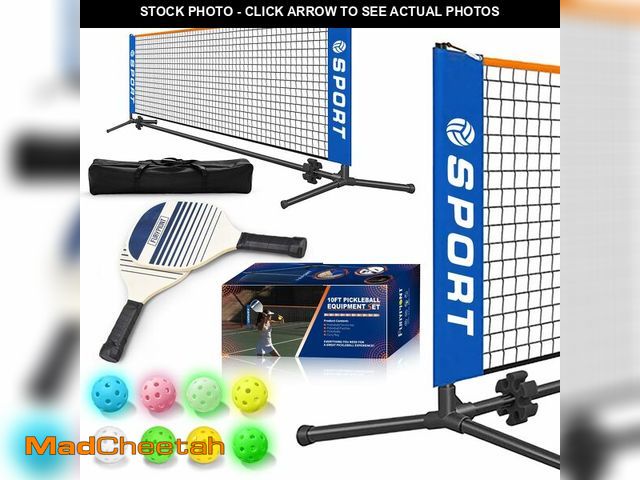 Lot 74-14147615 - Furypiont 10 FT Mini Portable PickleballNet Equipment Set - Tennis Net for Driveway Backyard, 2 Pick...