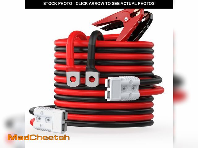 Lot 74-12715430 - NOONE Heavy Duty Jumper Cables for Diesel Trucks - 1 Gauge 25 Feet extra long Booster Battery Cables...