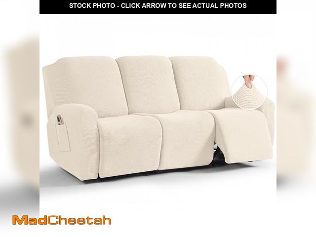 Lot 74-12443040 - TAOCOCO Recliner Sofa Covers 8-Pieces Stretch Large Couch Covers for 3 Seats Reclining Slipcovers So...