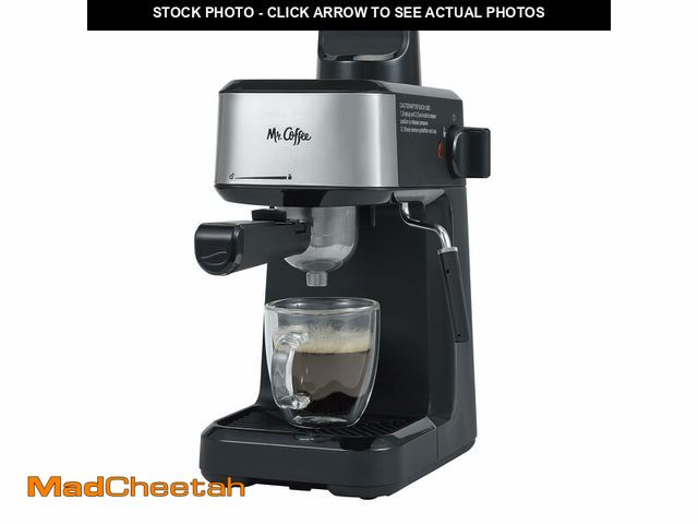 Lot 74-14270310 - Mr. Coffee 4-Shot Steam Espresso Cappuccino and Latte Maker with Stainless Steel Frothing Pitcher - ...