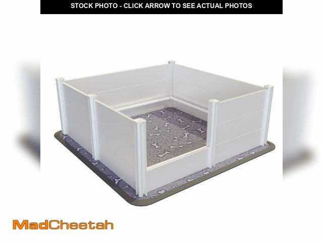 Lot 74-12895284 - Exroo Whelping Box for Dogs and Puppies, 48"x48"x19.5",Puppy Whelping Supplies with Large Washable P...
