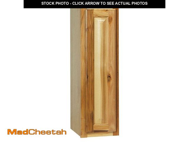 Lot 74-14327012 - Hampton Bay Hampton 9 in. W x 12 in. D x 30 in. H Assembled Wall Kitchen Cabinet in Natural Hickory ...