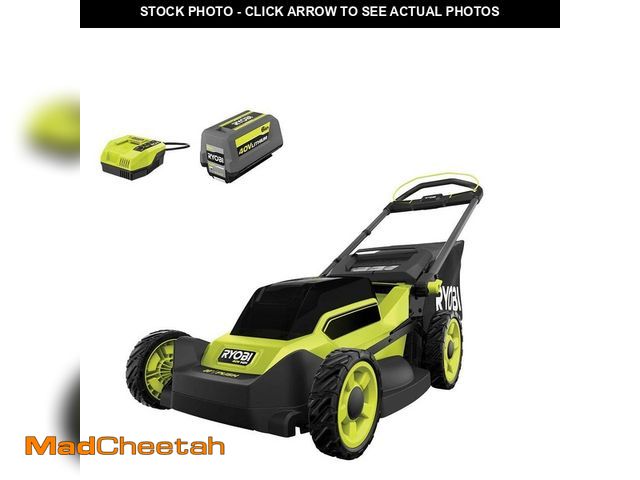 Lot 74-12791862 - (MAY BE MISSING BATTERY,CHARGER) RYOBI 40V HP Brushless 20 in. Cordless Battery Walk Behind Push Law...