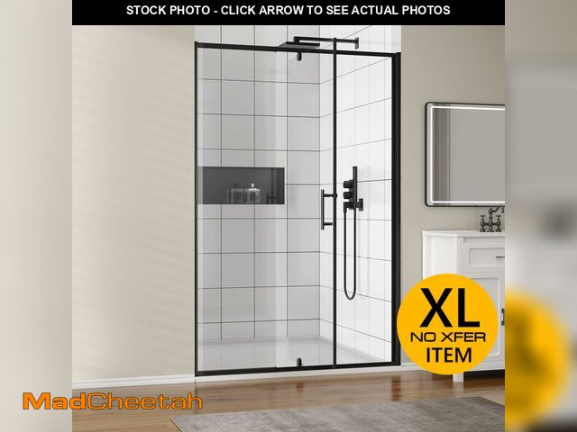 Lot 74-13789513 - Findepot 44-48" W x 71" H Pivot Glass Shower Door, Pivot Shower Door with 1/4"(6mm) Clear Glass, Mat...