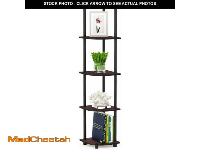 Lot 74-13041367 - Furinno TURN-N-TUBE Corner Shelf, 5-Tier Corner Bookshelf, Open Storage Shelves, for Organization an...