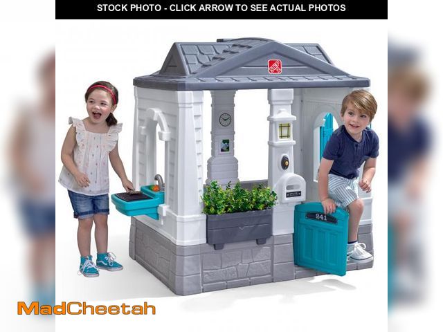 Lot 74-12135115 - Step2 Neat &amp; Tidy Cottage Kids Playhouse, Indoor/Outdoor Playset, Interactive Play with Sounds, ...