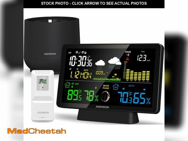 Lot 74-14274061 - Weather Station with Rain Gauge, Home Weather Stations Wireless Indoor Outdoor with Rain Gauge, Ther...
