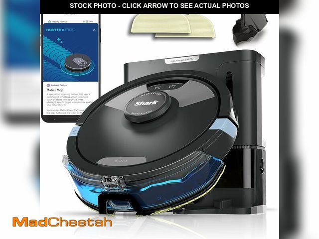 Lot 74-13217438 - Shark Matrix Plus 2in1 Robot Vacuum &amp; Mop with Sonic Mopping, Matrix Clean, Home Mapping, HEPA B...