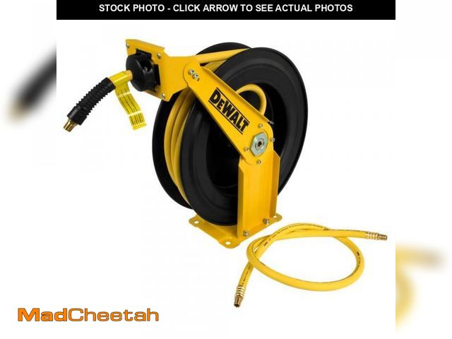 Lot 74-12463530 - DEWALT 3/8 in. x 50 ft. Double Arm Auto Retracting Air Hose Reel DXCM024-0343 - UNUSED