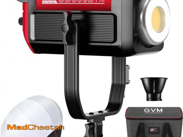 Lot 74-12167420 - GVM 300W Photography Lighting Bi-Color Video Light with Bowens Mount Lantern Softbox and Stand CRI 9...