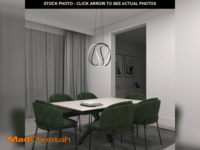 Lot 74-12803965 - Artika Vivaldi Big 25-Watt 1 Light Black Modern 5 CCT Integrated LED Pendant Light Fixture for Dinin...