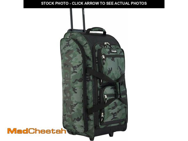 Lot 74-12760621 - Wrangler Wesley Rolling Duffel Bag, Camo - UNUSED