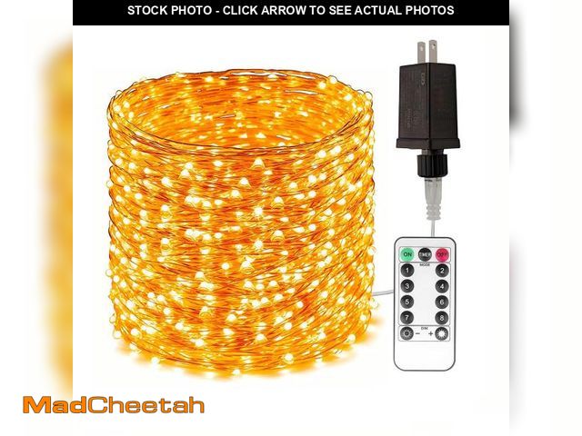 Lot 74-11555970 - RESNICE 660FT Extra Long Fairy Lights Plug in Waterproof Outside High Bright Copper Wire String Ligh...