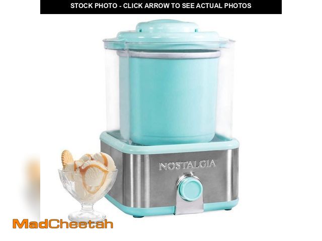 Lot 74-14223984 - Nostalgia Electric 2 qt. Ice Cream Maker, Aqua - UNUSED