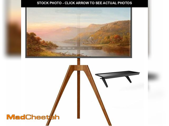 Lot 74-13836228 - PUTORSEN Premium Wood Easel TV Stand, Adjustable TV Tripod Stand for 45-65 Inch LED LCD Screen, with...
