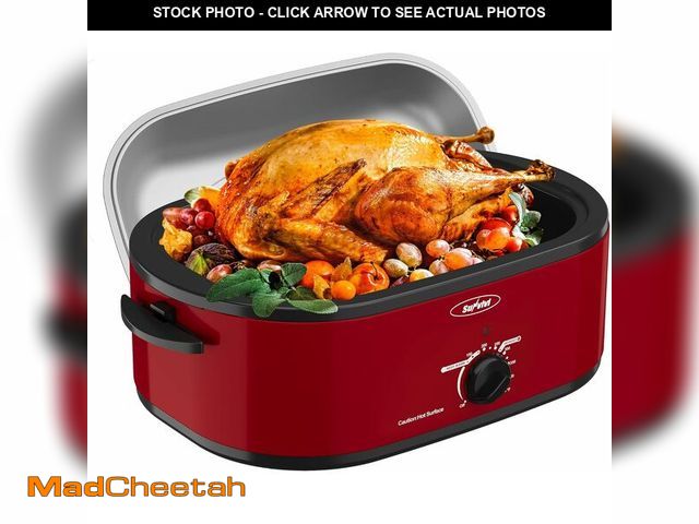 Lot 74-14348466 - 22-Quart Electric Roaster Oven with Removable Pan and Self-Basting Lid, Perfect for Turkey Roasting ...