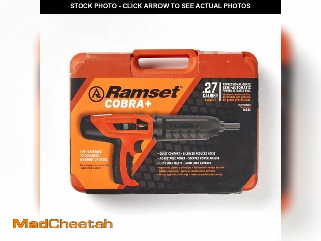 Lot 74-12582855 - Ramset Cobra+ Semi-Automatic Fastener Tool &amp; Silencer, .27-Caliber - USED