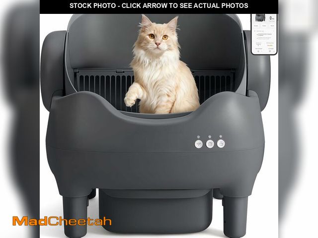Lot 74-13041470 - KITPLUS Self Cleaning Litter Box, Automatic Cat Litter Box with APP Control, Odor-Free Waste Disposa...