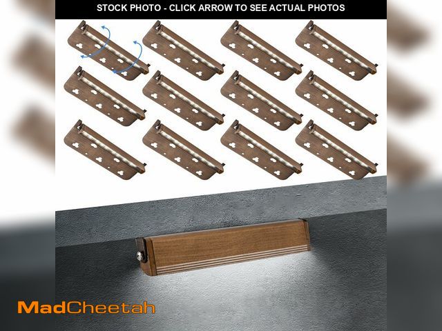 Lot 74-12702802 - Lecotresy 12-Packs 7inch 3W LED Hardscape Lighting,Retaining Wall Lights,12V Low Voltage Bronze Gold...