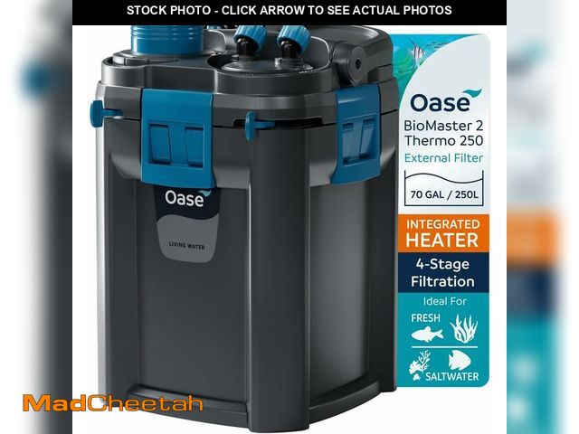 Lot 74-13710252 - OASE BioMaster 2 Thermo 250 Canister Filter for Aquariums Ã¢â¬â External Aquarium Filter with Bui...