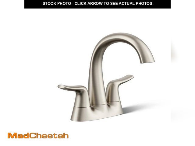 Lot 74-13038695 - KOHLER Easmor 4 in. Centerset Double Handle Bathroom Faucet in Vibrant Brushed Nickel - UNUSED