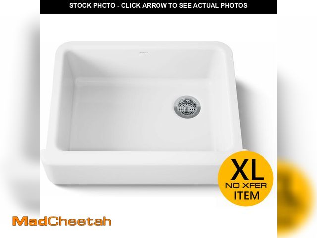 Lot 74-12058357 - (CORNER IS DAMAGED)(MISSING ALL HARDWARE)  HKOHLER K-6487-0 Whitehaven Farmhouse Self-Trimming 29-11...