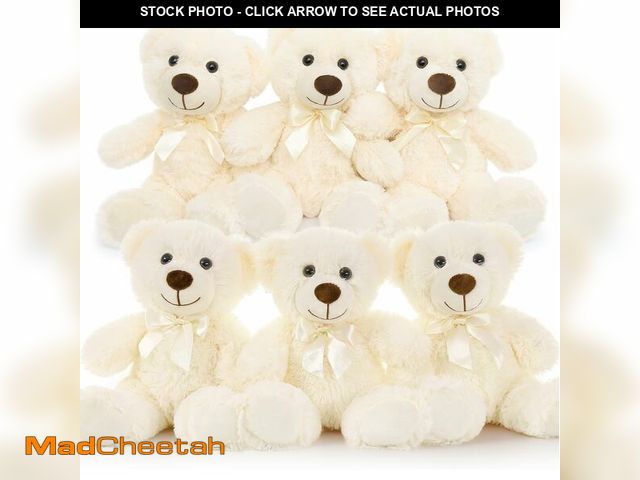 Lot 74-11004997 - MorisMos 6Pcs Teddy Bears Bulk Baby Shower, 14inch Cute Teddy Bear Stuffed Animals Plush, Small Stuf...