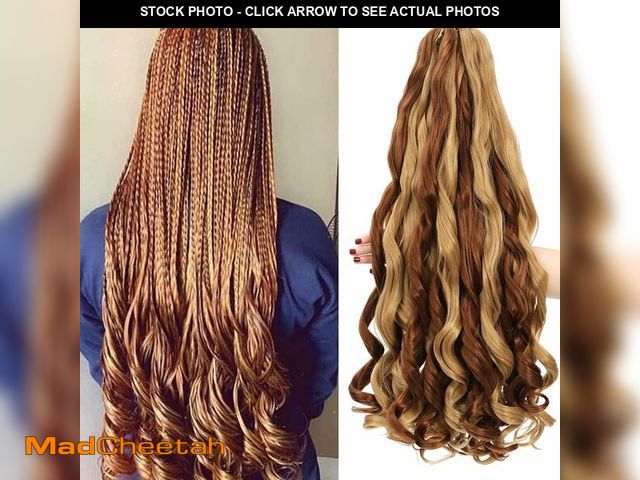 Lot 74-14208796 - French Curly Braiding Hair 24 Inch 8 Packs - Pre Stretched Bouncy Braiding Hair- Loose Wavy Syntheti...