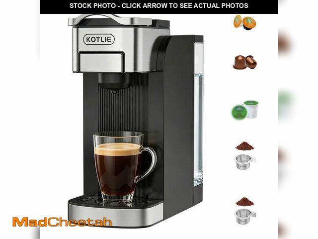 Lot 74-14149443 - KOTLIE Single Serve Coffee Maker for K*cup/Nes Original/D*G Capsules and Ground Coffee, 50 Oz Remova...