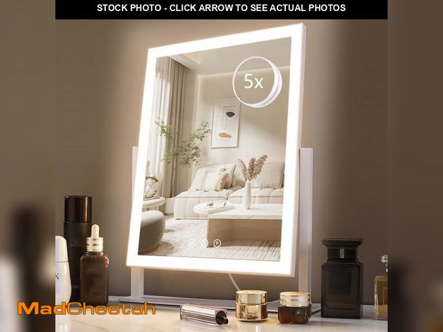 Lot 74-11551118 - HIEEY Lighted Makeup Mirror, Hollywood Vanity Mirror with Lights, Three Color Lighting Modes, and 5X...