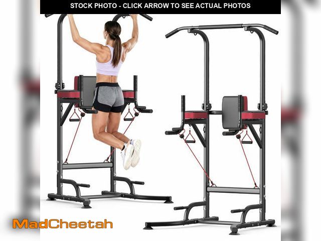 Lot 74-12888953 - AQUVII Pull Up Bar Power Tower Dip Bar Station Dip Stand Multi-Function Home Strength Training Fitne...