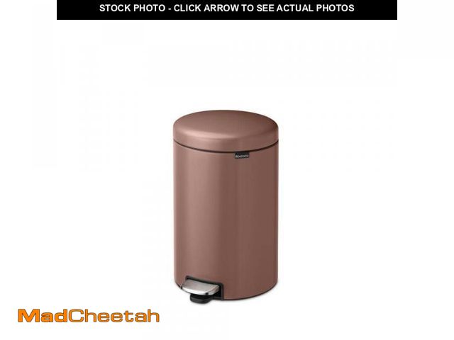 Lot 74-12491640 - Brabantia NewIcon 5.3 Gal. (20 l) Satin Taupe Step-On Trash Can - UNUSED