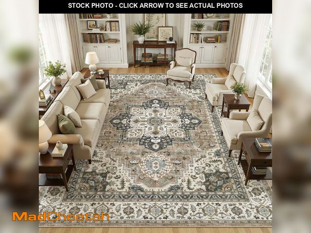 Lot 74-14220101 - UERMEI 12'x15' Large Area Rugs for Living Room, Non-slip Vintage Indoor 12'x15'-X-Large Rug for Bedr...