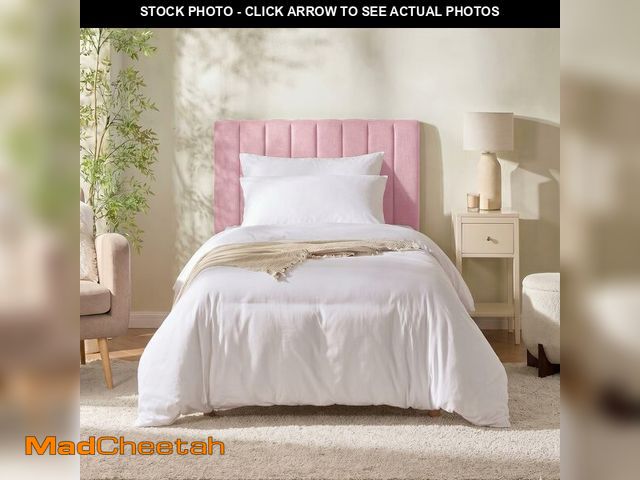 Lot 74-14587365 - Nestl Upholstered Twin Headboard - Easy Assemble Channel Stitched Headboard Twin Size - Wall Mounted...