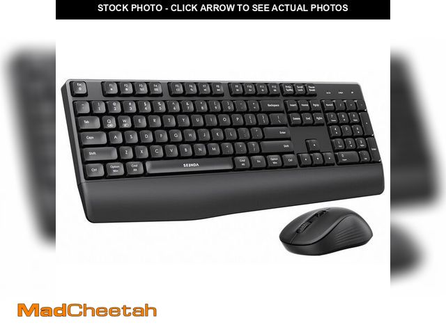 Lot 74-13548179 - seenda Wireless Bluetooth Keyboard and Mouse Combo, COE200 Ergonomic Wireless Keyboard Mouse with Wr...