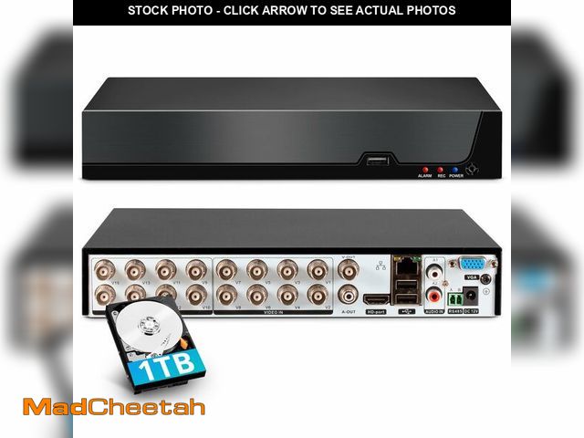 Lot 74-13620704 - Ã£â¬Â2026 UpgradedÃ£â¬â16 Channel Security DVR System with 1TB Hard Drive Hybrid 6-in-1 DVR Rec...