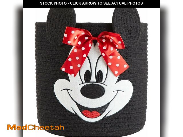 Lot 74-12366054 - Idea Nuova Disney Minnie Mouse Rope Storage Basket,Cute Figural Organizer Bin for Kids Room, Nursery...