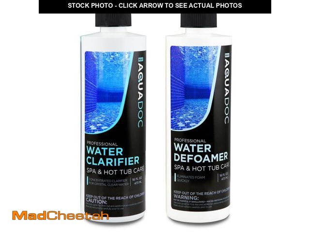 Lot 74-11546495 - AquaDoc Spa Clarifier &amp; Spa Defoamer Hot Tub Chemical Kit - Includes 16oz Water Clarifier &amp; ...