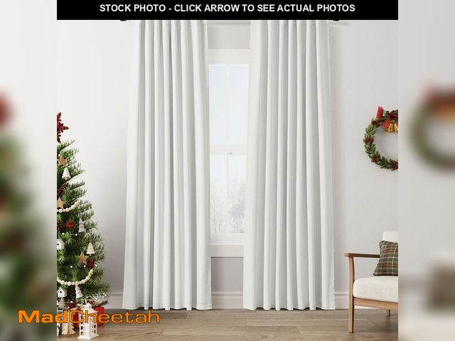 Lot 74-12712506 - Guken Halloween Off White Blackout Curtains 84 Inch Length 2 Panels Set for Living Room Bedroom Back...