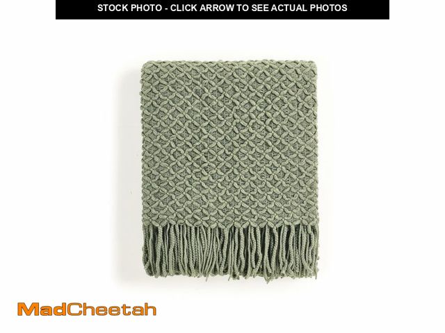 Lot 74-14207651 - CREVENT Farmhouse Boho Knitted Throw Blanket for Couch Sofa Chair Bed Home Decoration, Soft Warm Coz...