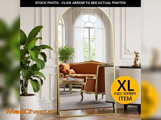 Lot 74-12668592 - EDX Arched Full Length Mirror 71"x26" Full Body Mirror Rectangle Free Standing Wall Mounted Leaning ...