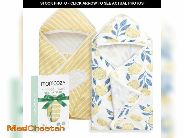 Lot 74-14429491 - Momcozy Baby Towels, Soft Absorbent Bath Towel for Newborn&amp;Toddler,Lemon - UNUSED