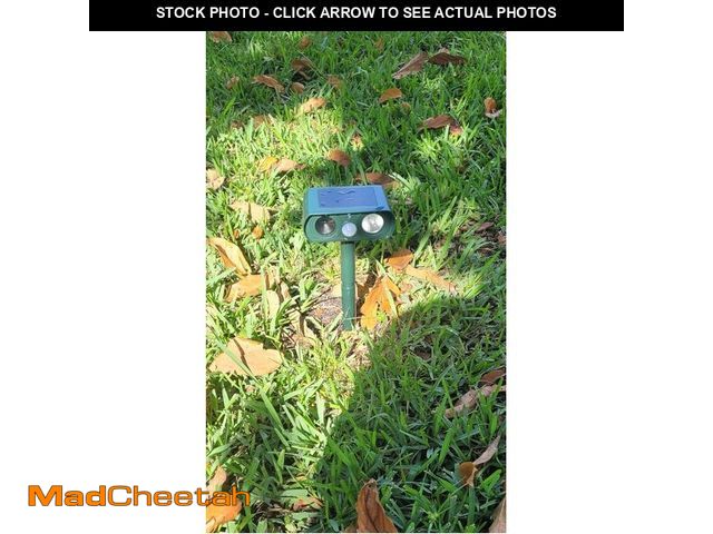 Lot 74-12459310 - Solar Ultrasonic Animal Repellent Outdoor - USED