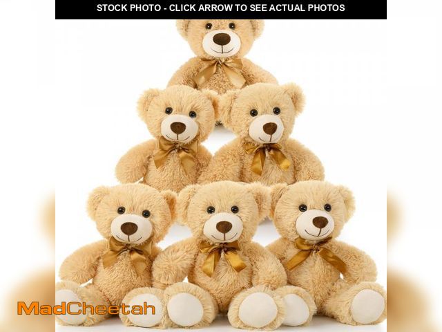 Lot 74-11553890 - MorisMos Teddy Bear Bulk 6 Packs Teddy Bear Stuffed Animal 14" Small Teddy Bear for Baby Shower, Wed...