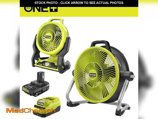 Lot 74-12145856 - RYOBI ONE+ 18V 14 in. Hybrid Air Cannon Kit with 2.0 Ah Battery, Charger, &amp; ONE+ 18V Hybrid WHIS...