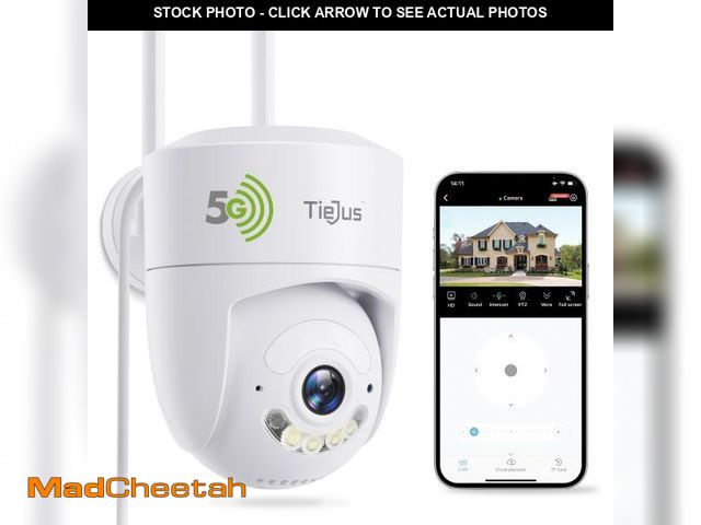Lot 74-12443236 - TIEJUS 2.4G/5G Security Camera Outdoor, 3MP 24/7 Recording Wired Cameras, Plug-in Power, 360ÃÂ° Sur...