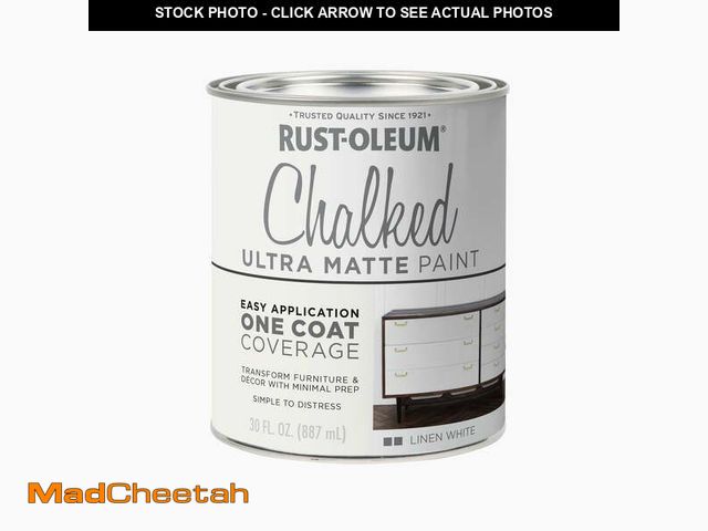 Lot 74-14445314 - Linen White, Rust-Oleum Chalked Ultra Matte Paint, Quart - UNUSED